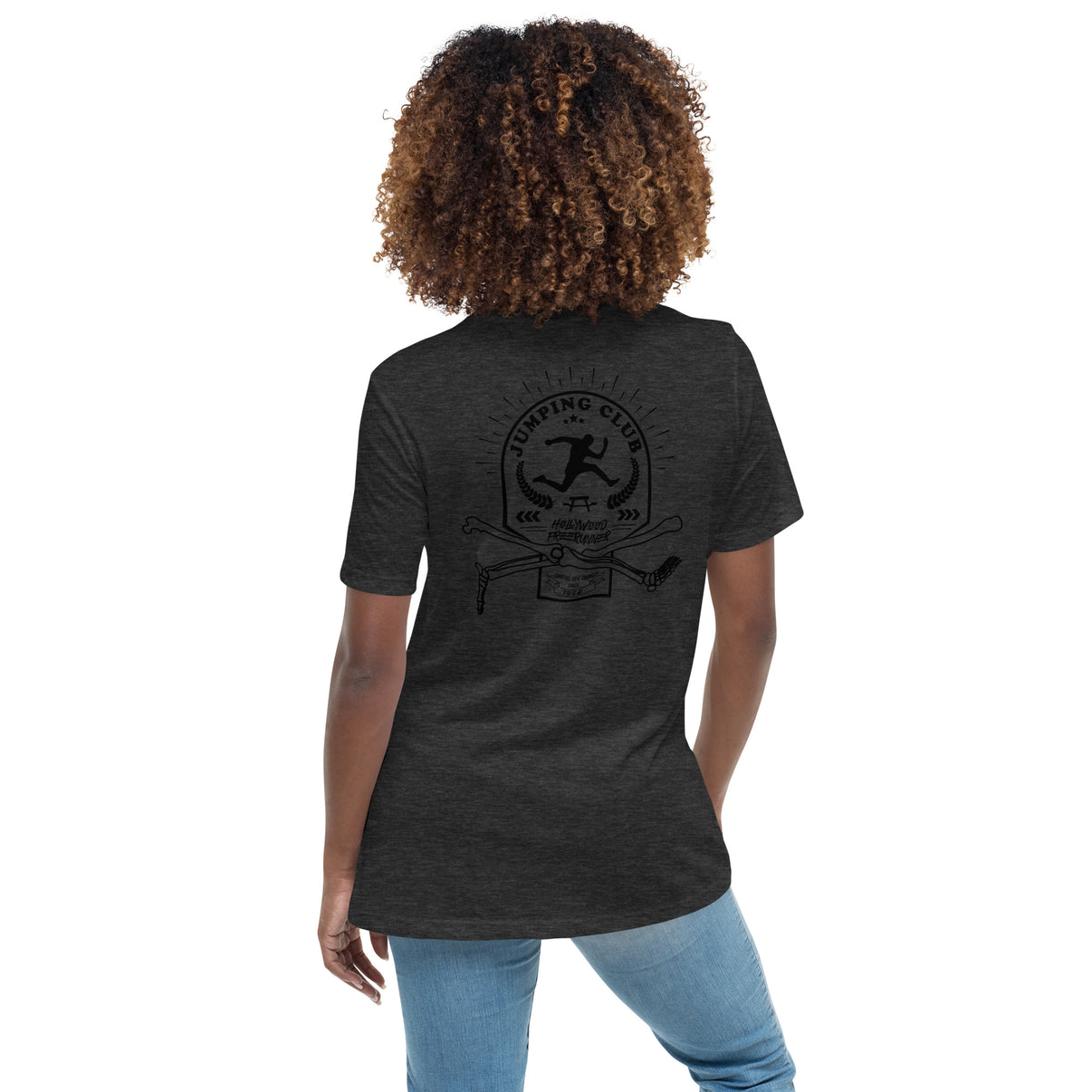 Women's Jumping Club black ink T-Shirt – Hollywood Freerunner
